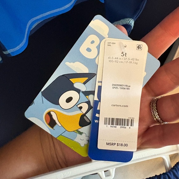 BUY NOW BUNDLE Bluey Rash guard Swim Set NWT - Picture 4 of 7